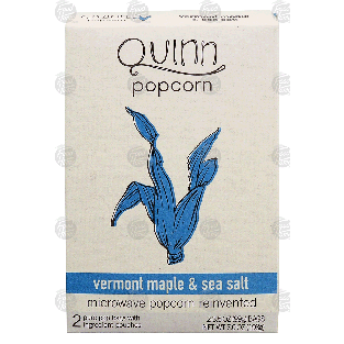 Quinn  microwave popcorn reinvented, vermont maple & sea salt, 2 pu7oz