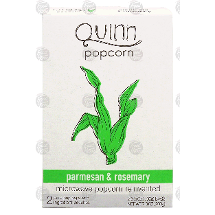 Quinn  microwave popcorn reinvented, parmesan & rosemary, 2 pure po7oz