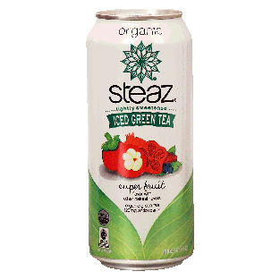 steaz  super fruit iced green tea, organic 16fl oz