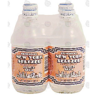 New York Seltzer Original peach soda, 4- 10 oz bottles 4-pk