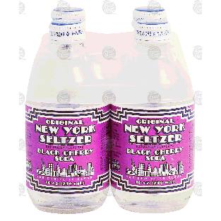 New York Seltzer Original black cherry soda, 4- 10 oz bottles 4-pk