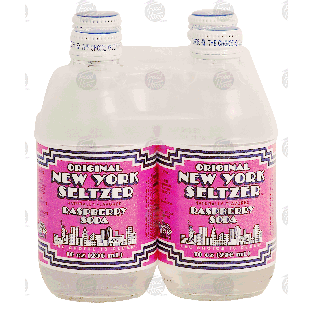 New York Seltzer Original raspberry soda, 4- 10 oz bottles 4-pk