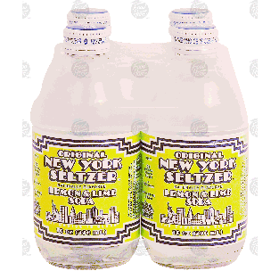 New York Seltzer Original lemon & lime soda, 4- 10 oz bottles 4-pk
