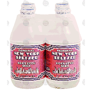 New York Seltzer Original root beer soda, 4- 10 oz bottles 4-pk