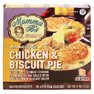 Momma B's Chicken & Biscuit Pie tender white meat chicken in a ri11-oz