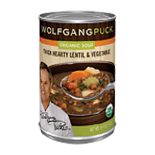 Wolfgang Puck Organic Soup thick hearty lentil & vegetable soup 14.5oz
