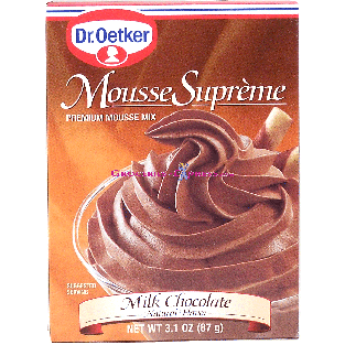 Dr. Oetker Mousse Supreme milk chocolate flavor premium mousse mi3.1oz