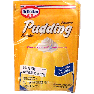 Dr. Oetker  vanilla pudding powder 3-count, 1.5-ounce packs 4.5oz