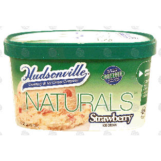 Hudsonville Naturals strawberry ice cream 1.5-qt