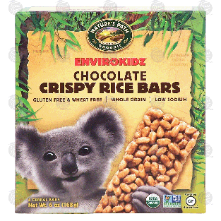 Enviro Kidz  chocolate crispy rice cereal bars, 6-count, organic 6oz