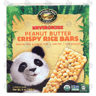 Enviro Kidz  peanut butter crispy rice cereal bars, 6-count, organi6oz