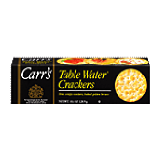 Carr's  table water crackers; thin, crispy, baked golden brown 4.25oz