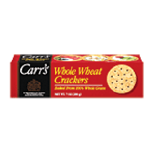 Carr's  whole wheat crackers baked from 100% whole grain 7oz