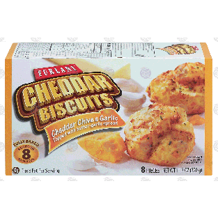 Furlani  cheddar biscuits, cheddar chive & garlic, 8 pieces  11.3oz