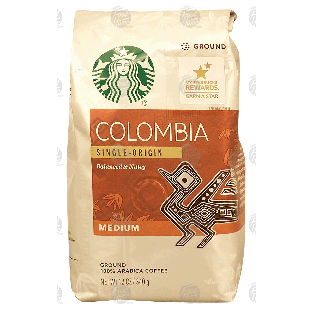 Starbucks Colombia single-origin, balanced & nutty, medium roast 12-oz