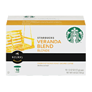 Keurig Starbucks veranda blend, blonde, 10 k-cups 4.4-oz