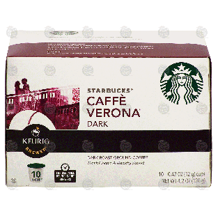 Keurig Starbucks caffe verona; dark roast ground coffee, 10 k-cu4.2-oz
