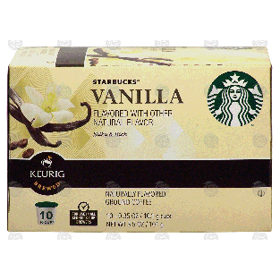 Keurig Starbucks vanilla, naturally ground coffee, 10 k-cups 3.5-oz