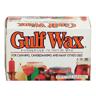 Gulf Wax  household paraffin wax for canning, candlemaking and man16oz