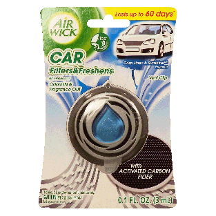 Air Wick Car air freshener, filters & freshens, vent clip, crisp li1ct