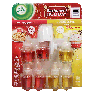 Air Wick Enchanted Holiday 1 scented warmer, 4 apple pie refills, 31ct