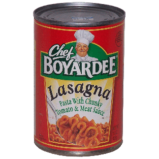Chef Boyardee  lasagna pasta with chunky tomato & meat sauce 15oz