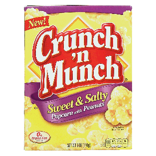 Crunch 'n Munch  sweet & salty popcorn with peanuts 6oz