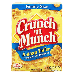 Crunch 'n Munch Family Size buttery toffee popcorn with peanuts  10oz