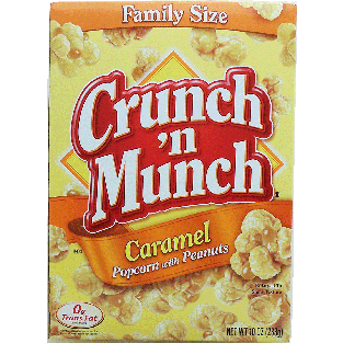 Crunch 'n Munch  caramel popcorn with peanuts, family size  10oz