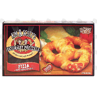 Kim & Scott's Gourmet Pretzels pizza, 4 soft stuffed pretzels 16-oz