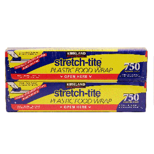 Kirkland Signature stretch-tite plastic food wrap, optional sl750sq ft