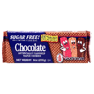 Voortman  sugar free chocolate wafer cookies 9oz