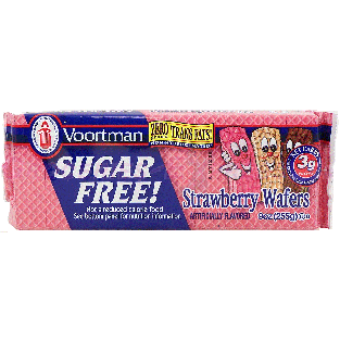 Voortman  sugar free strawberry wafer cookies 9oz