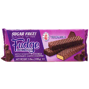 Voortman  fudge vanilla wafers, sugar free 5.5oz