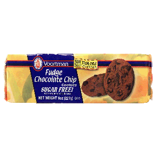 Voortman  sugar free fudge chocolate chip cookies 8oz