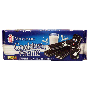 Voortman  cookies'n creme wafers 12.3oz