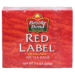 Brooke Blend Red Label orange pekoe tea bags, 100-count 7oz