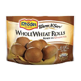 Rhodes Warm-N-Serv whole wheat rolls, 6 rolls 12-oz