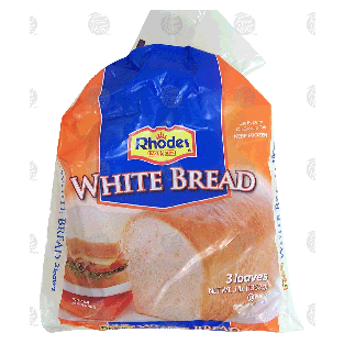 Rhodes Bake N Serv white bread, 3 loaves 3-lb