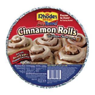 Rhodes AnyTime! cinnamon rolls with cream cheese frosting, 6 roll19-oz