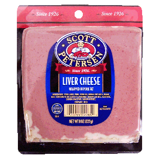 Scott Petersen  liver cheese wrapped in pork fat, sliced luncheon l8oz