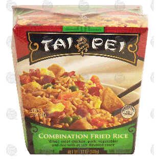 Tai Pei  combination fried rice; white meat chicken, pork, vegeta12-oz