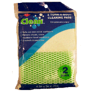 Ritz Clean  turn-a-bout cleaning pads, 4.5 x 3 x .75-inch, safe on  2ct