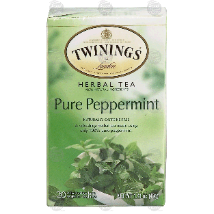 Twinings Of London Tea Bags Pure Peppermint Herbal Tea Caffeine F20-ct
