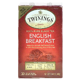Twinings Of London Tea Bags English Breakfast Tea 1.41 Oz 20ct