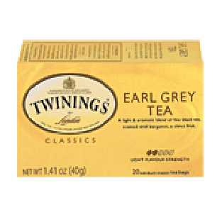 Twinings Of London Tea Bags Earl Grey Tea 1.41 Oz 20ct
