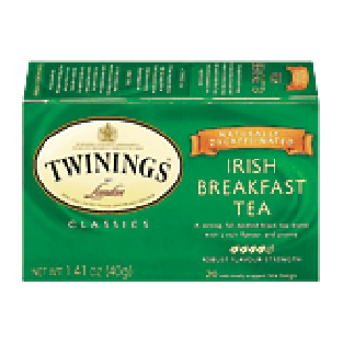 Twinings Of London Tea Bags Irish Breakfast Tea Decaffeinated 1.4120ct