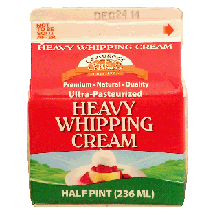 C.F.Burger  heavy whipping cream, ultra-pasteurized 0.5pt