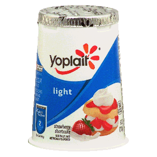Yoplait Light fat free yogurt, strawberry shortcake 6oz