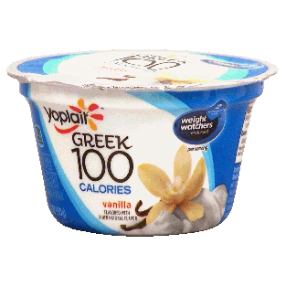 Yoplait Greek 100 fat free vanilla greek yogurt, 100 calories 5.3oz